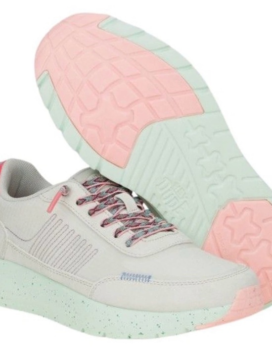 Hey Dude Shoes - Hey Dude Ladies Grey & Turquoise Sirocco Alta Friendship Lace Shoes Size 10 $80